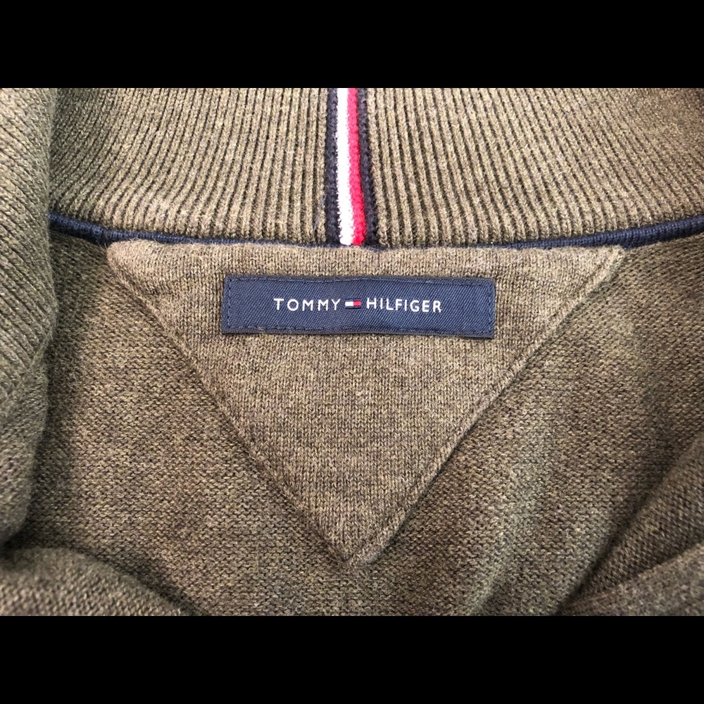 Tommy Hilfiger zip up sweater color: OLIVE